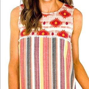 L. Love Embroidered Dress